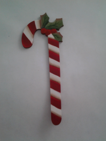 CANDY CANE HAND PAINTED