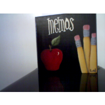 APPLE NOTEPAD W/ PENCIL HAND PAINTED
